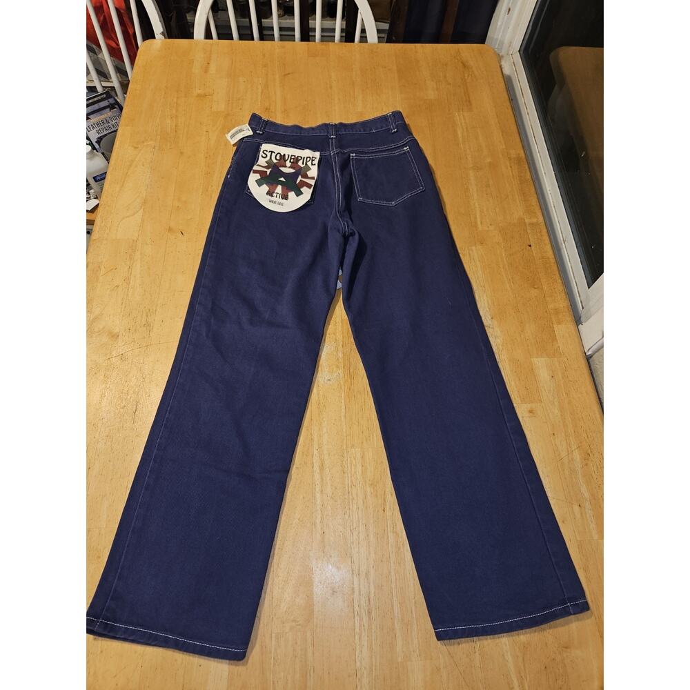 Vintage Deadstock NWT Sears Stovepipe Wide-Leg Denim Jeans Womens 16 Y2K Skater